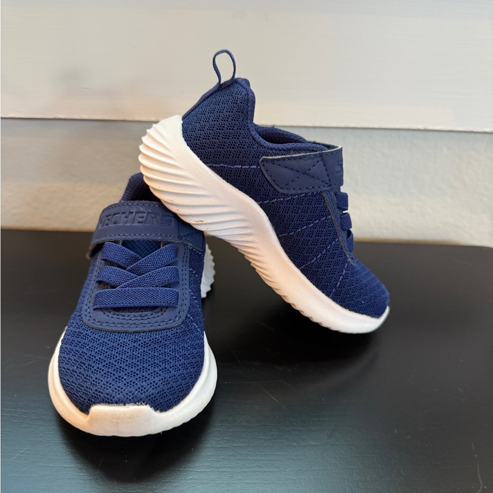 Skechers Kids' Navy and White Sneakers
